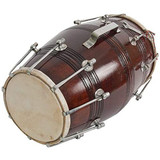 Satnam Traditional 17-Inches Bolt Tuned Handmade Dholak Drum | Dholak Instrument | Dholki Music Instrument-Dark Wood