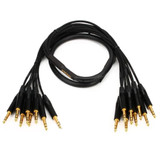 Mogami Gold 8 Trs-Trs-25 Audio Snake Cable 8 Channel Fan-Out Balanced 1/4" Trs Male Plugs Gold Contacts Straight Connectors - 25 Feet With Lifetime Warranty