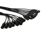 Mogami Gold 8 Xlr-Xlr-05 Audio Snake Cable 8 Channel Fan Out Xlr-Female To Xlr-Male Gold Contacts Straight Connectors - 5 Feet With Lifetime Warranty