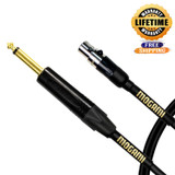 Mogami Gold Bpsh Ts-24 Belt Pack Instrument Cable For Wireless Instrument Systems 1/4" Ts Male Plug To Mini Xlr-Female 4-Pin Straight Connectors - 24 Inch With Lifetime Warranty