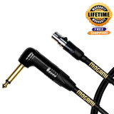 Mogami Gold Bpsh Ts-24R Belt Pack Instrument Cable For Wireless Instrument Systems 1/4" Ts Male Plug To Mini Xlr-Female 4-Pin Right Angle To Straight Connectors - 24 Inch With Lifetime Warranty