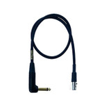 Mogami Gold Bpsh Ts-30R Belt Pack Instrument Cable For Wireless Instrument Systems, 1/4" Ts Male Plug To Mini Xlr-Female 4-Pin Right Angle To Straight Connectors - 30 Inch With Lifetime Warranty