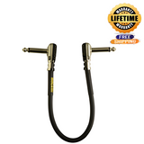 Mogami Gold Instrument Prr 1.0 Pancake Right Angle To Right Angle Pedal Cable - 10 Inch With Lifetime Warranty