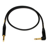 Mogami Gold Instrument-03R Guitar Instrument Cable 1/4" Ts Male Plugs Gold Contacts Right Angle And Straight Connectors - 3 Feet With Lifetime Warranty