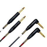 Mogami Gold Key S-20R Unbalanced Stereo Keyboard Instrument Cable 1/4" Ts Male Plugs Gold Contacts Dual Right Angle To Dual Straight Connectors - 20 Feet With Lifetime Warranty
