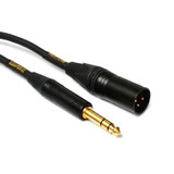 Mogami Gold Trs-Xlrm-03 Balanced Audio Adapter Cable 1/4" Trs Male Plug To Xlr-Male Gold Contacts Straight Connectors - 3 Feet With Lifetime Warranty