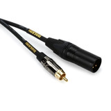 Mogami Gold Xlrm-Rca-03 Unbalanced Audio Adapter Cable Rca Male Plug To Xlr-Male Gold Contacts Straight Connectors - 3 Feet With Lifetime Warranty