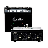 Radial Hotshot 48 Condenser Microphone Switcher 48V With 2 X Senor Microphone Cable And Zorro Cloth