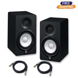 Yamaha HS Series HS5 2-Way 70W Bass-Reflex Bi-amplified Nearfield Powered Studio Monitor in Black (Pair) with 2 XLR Microphone Cable Yamaha HS Series HS5 2-Way 70W Bass-Reflex Bi-amplified Nearfield Powered Studio Monitor in Black (Pair) with 2 XLR Microphone Cable