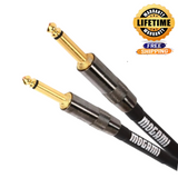 Mogami Platinum Guitar-03 Instrument Cable 1/4" Ts Male Plugs Gold Contacts Straight Connectors With Gold Plated Plugs And Conductive Pvc Wrap - 3 Feet With Lifetime Warranty