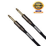 Mogami Platinum Guitar-06 Instrument Cable 1/4" Ts Male Plugs Gold Contacts Straight Connectors With Gold Plated Plugs And Conductive Pvc Wrap - 6 Feet With Lifetime Warranty