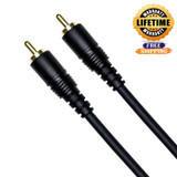 Mogami Pure Patch Rr-01 Professional Audio Video Cable Mono Rca Male Plugs Gold Contacts Straight Connectors -1 Feet With Lifetime Warranty