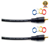 Mogami Pure Patch Rr-10 Professional Audio Video Cable Mono Rca Male Plugs Gold Contacts Straight Connectors - 10 Feet With Lifetime Warranty