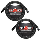 Pig Hog PHM25 High Performance 8Mm XLR Microphone Cable With Life Time Warranty 25 Feet - Pack Of 2