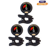 Snark ST-8 Super Tight Clip On Tuner Headstock Instrument Tuner with High Definition Screen | Rotating Display | Flat Tuning | Transposition Functions and Pitch Calibration - Pack of 3