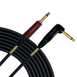 Mogami Gold INST Silent S-25R Guitar Instrument Cable 1/4" TS Male Plugs Gold Contacts Straight silentPLUG to Right Angle Connectors 25 Feet with Lifetime Warranty