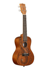 Kala Guidance 4 Strings Mahogany Concert Ukulele with Laser etched Traditional Maori Artwork Included Bag