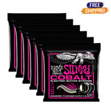 Ernie Ball 2723 Cobalt Super Slinky Electric Guitar Strings - Set of 6 Black Orange