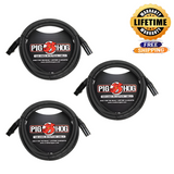 Pig Hog PHM10 8mm Mic Cable XLR with 8mm High Quality PVC Outer Covering Heat Shrink Protected XLR Connectors with Lifetime Warranty 10 Feet - Pack of 3 Pig Hog PHM10 8mm Mic Cable XLR with 8mm High Quality PVC Outer Covering Heat Shrink Protected XLR Connectors with Lifetime Warranty 10 Feet - Pack of 3
