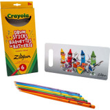 Zildjian Crayola Kids Drumsticks Set (6 Pack) with Pad - Multicolored