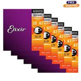 Elixir 80/20 Bronze Nanoweb Extra Light 11002 10-47 Acoustic Guitar Strings with Bonus Elixir Polishing Cloth Bright Smooth Purple - Set of 6 Elixir 80/20 Bronze Nanoweb Extra Light 11002 10-47 Acoustic Guitar Strings with Bonus Elixir Polishing Cloth Bright Smooth Purple - Set of 6