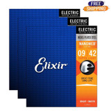 Elixir 12002 Electric Nanoweb Super Light 9-42 Electric Guitar Strings Bright Smooth Blue - Set of 3 Elixir 12002 Electric Nanoweb Super Light 9-42 Electric Guitar Strings Bright Smooth Blue - Set of 3