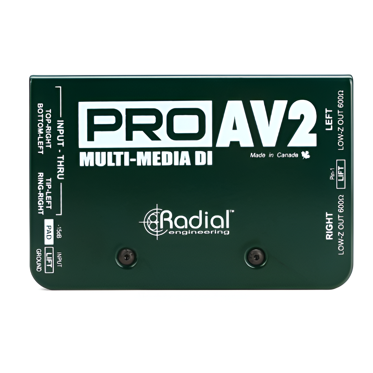 Radial ProAV2 Passive 2 Channel Multimedia Di A/V Direct Box - Thumbnail 2