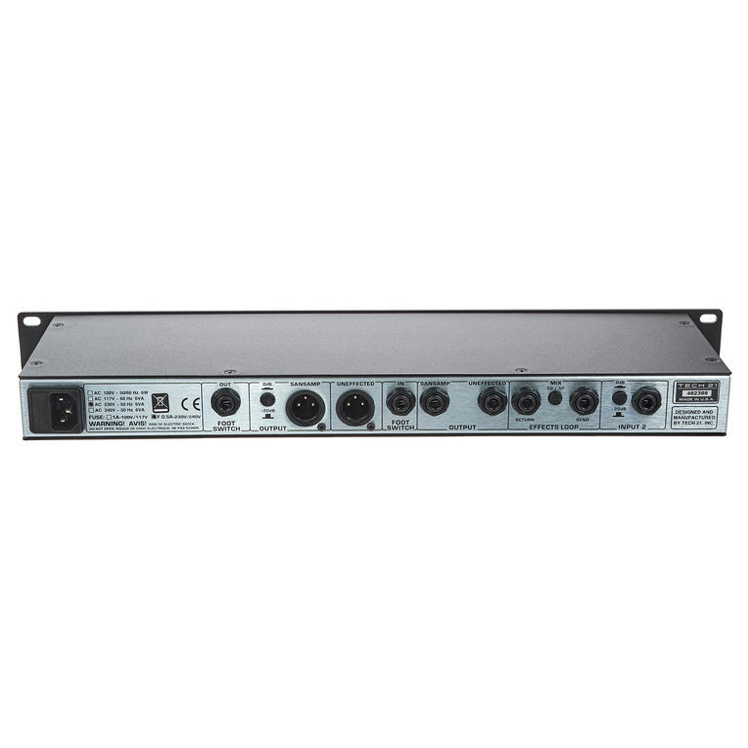 Tech 21 Rbi Sansamp 1U Rackmount Bass Preamp Guitar Amplifier With