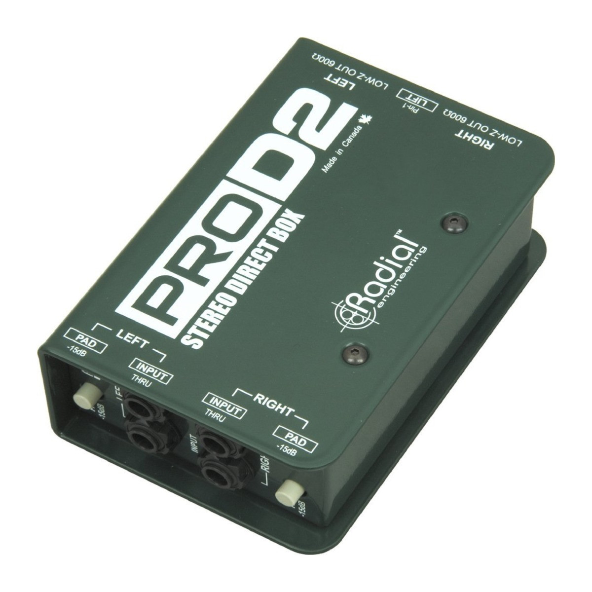 Radial Prod2 Passive 2 Channel Instrument Direct Box Passive Stereo Di ...