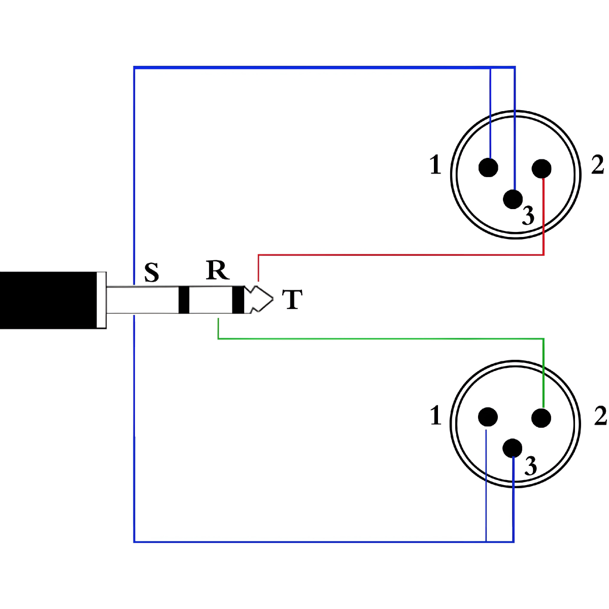 Senor Cable To Dual Xlr Stereo Cable 1/8 Inch Mini Jack To