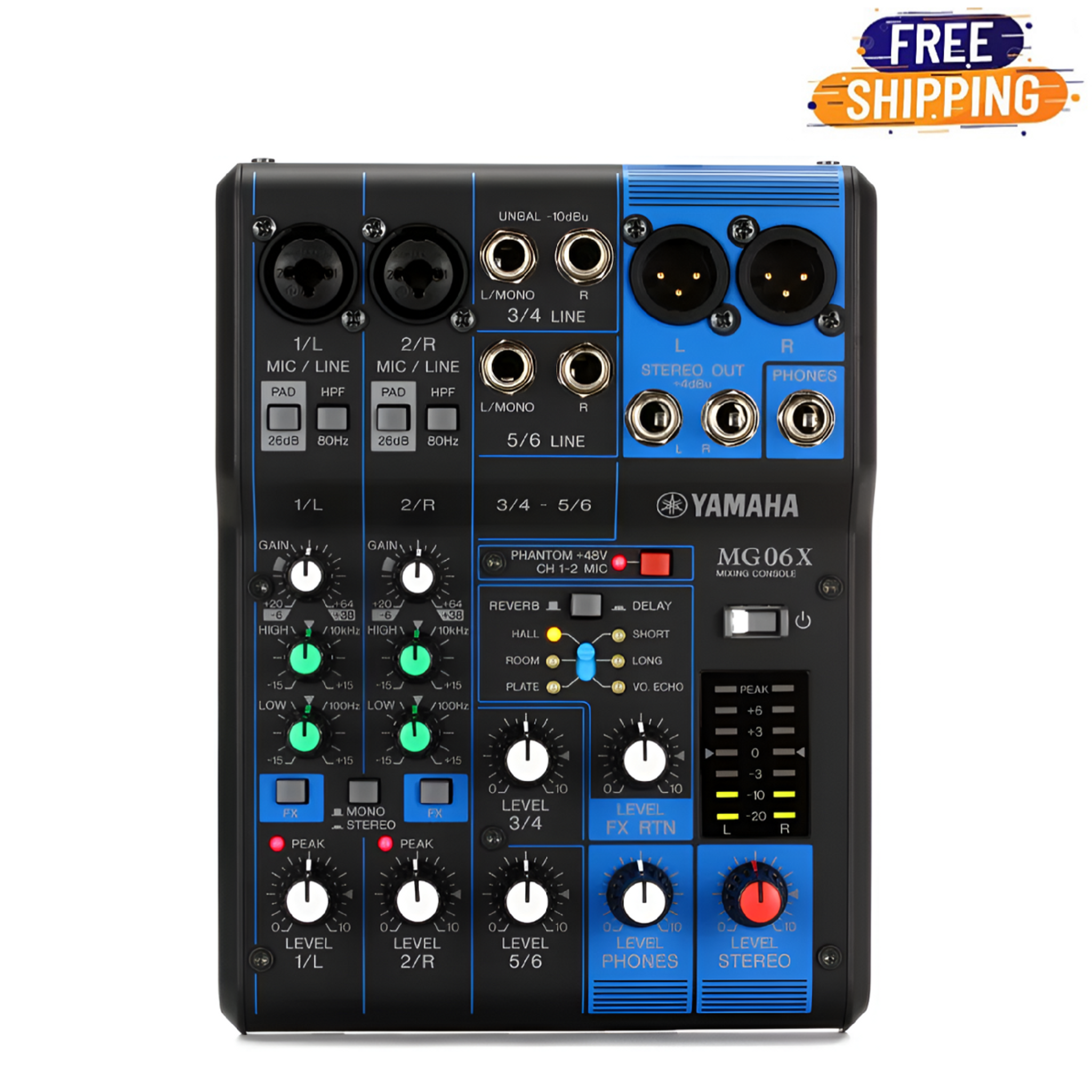 DJ機材 YAMAHA MG06x Yamaha Mg06X Mg Series 6-Input Compact Stereo Mixer With