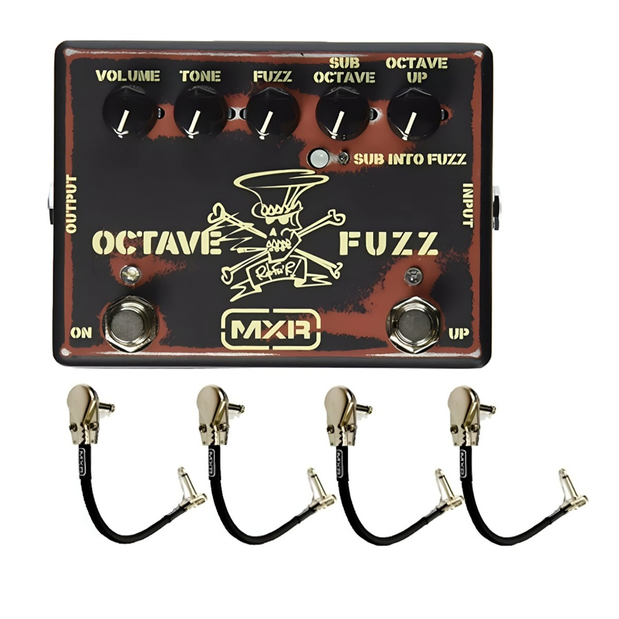 Mxr Sf01 Slash Octave Fuzz Effects Pedal Bundle With 4X