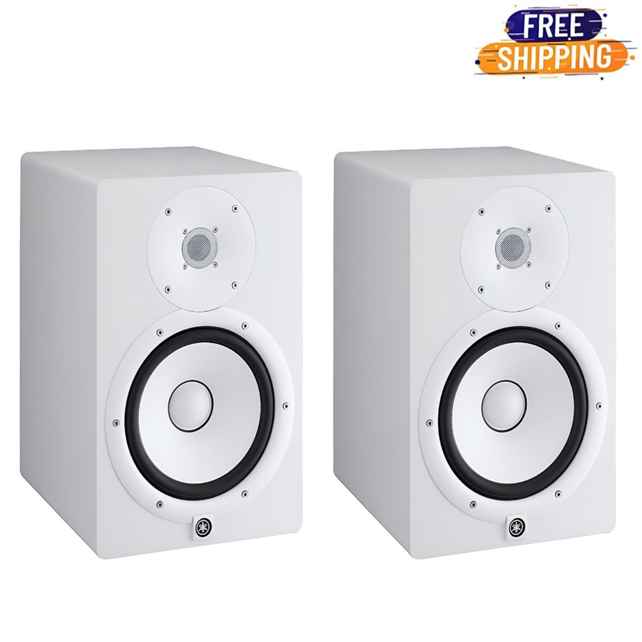 Yamaha HS5 Powered Studio Monitor 5 in. Active in White -Pair of 2 