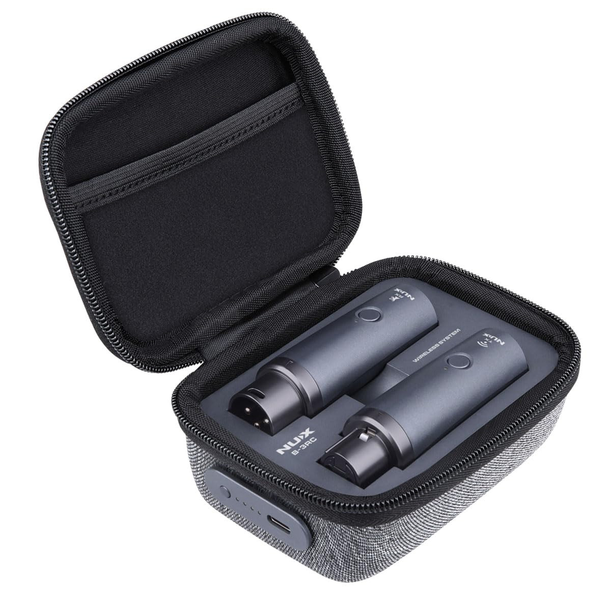 NUX B 3RC Rechargeable Wireless Microphone System with Battery Case