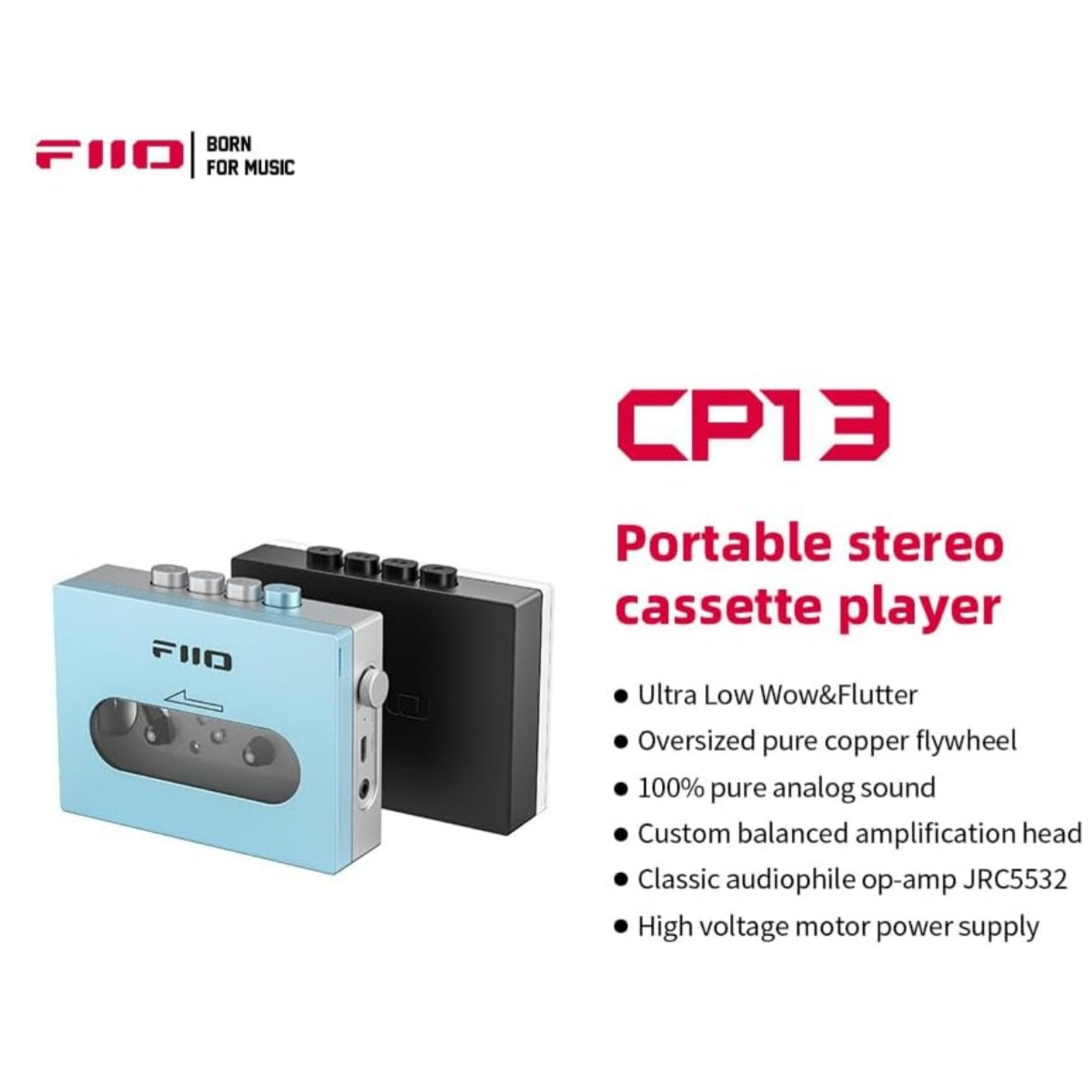 FiiO CP13 Portable Cassette Tape Player with 3.5mm Earphone