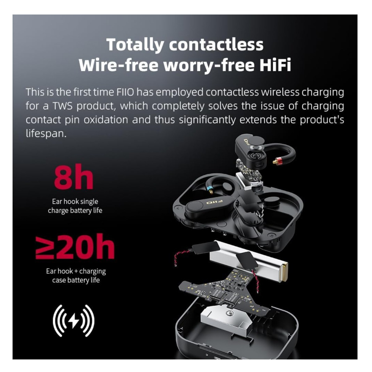 FiiO UTWS5 2025 True Wireless Bluetooth Earbuds Hook & Headphone