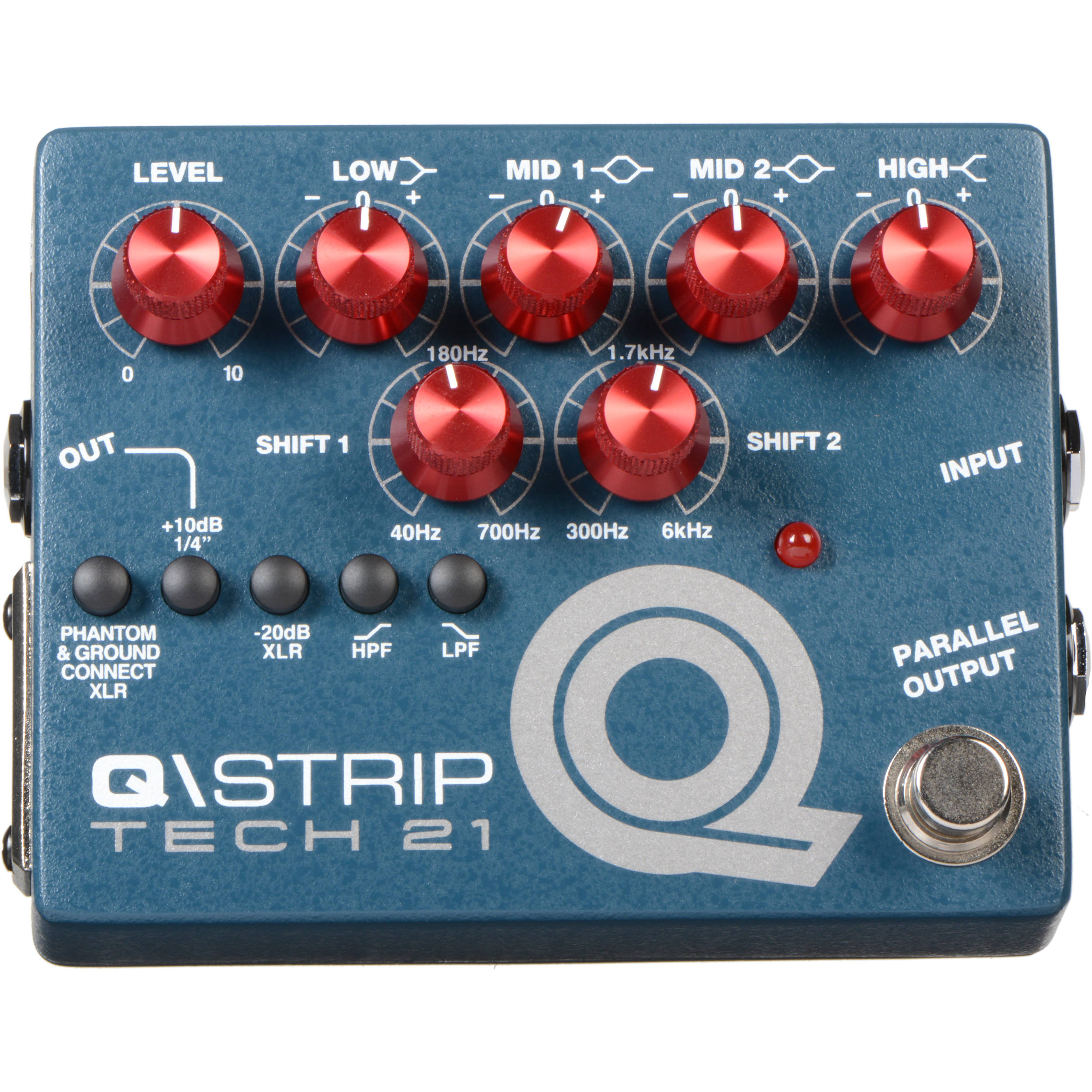 Tech 21 Q-Strip Eq And Preamp Pedal Direct Box With 4-Band Eq 