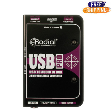 Radial Usb-Pro 2 Channel Active Stereo Usb Laptop Di Instrument