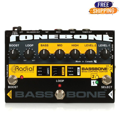 Radial Bassbone V2 2-Channel Bass Preamp With Built In Di And Xlr