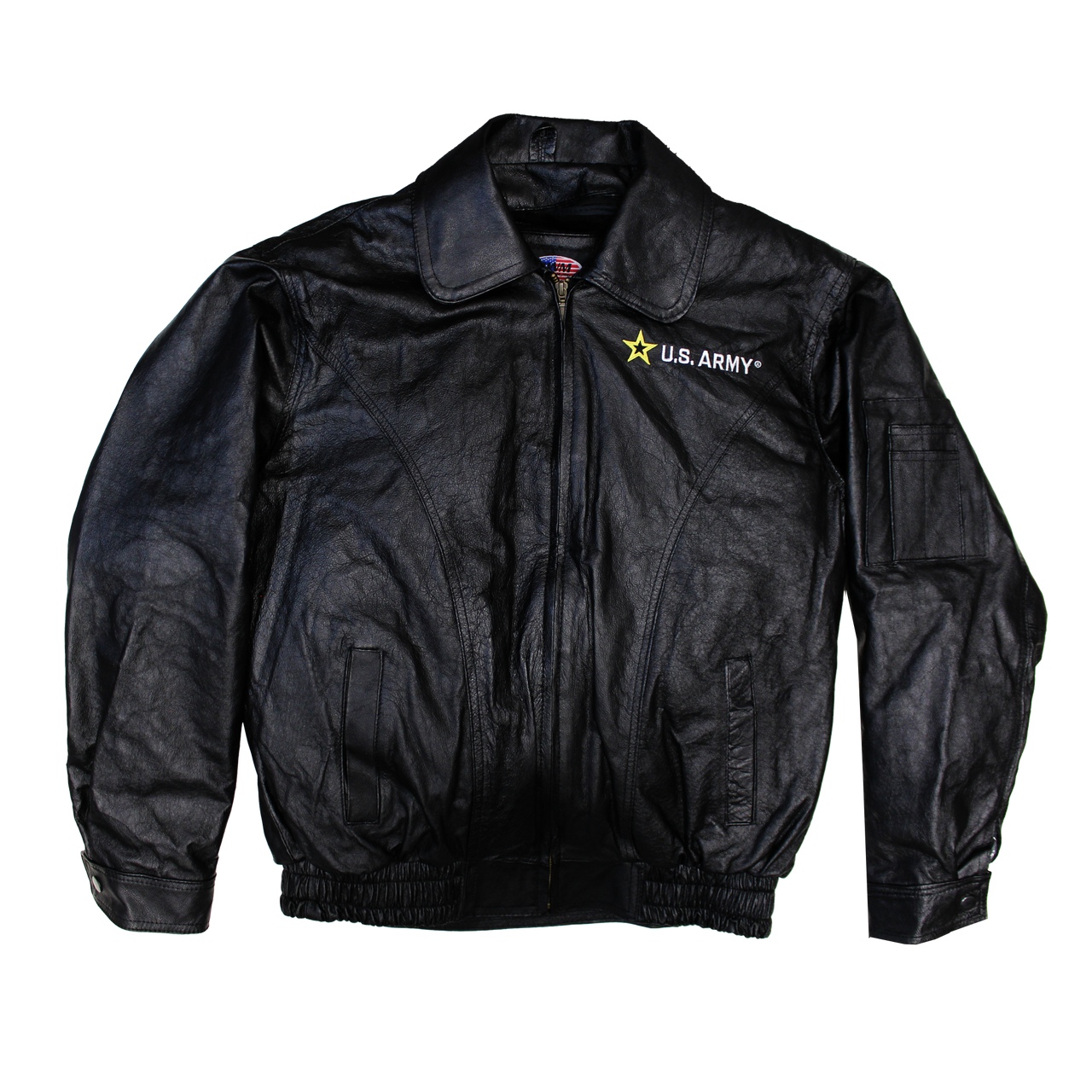 U.S. Army Leather Jacket | Official Military Outerwear – 3D