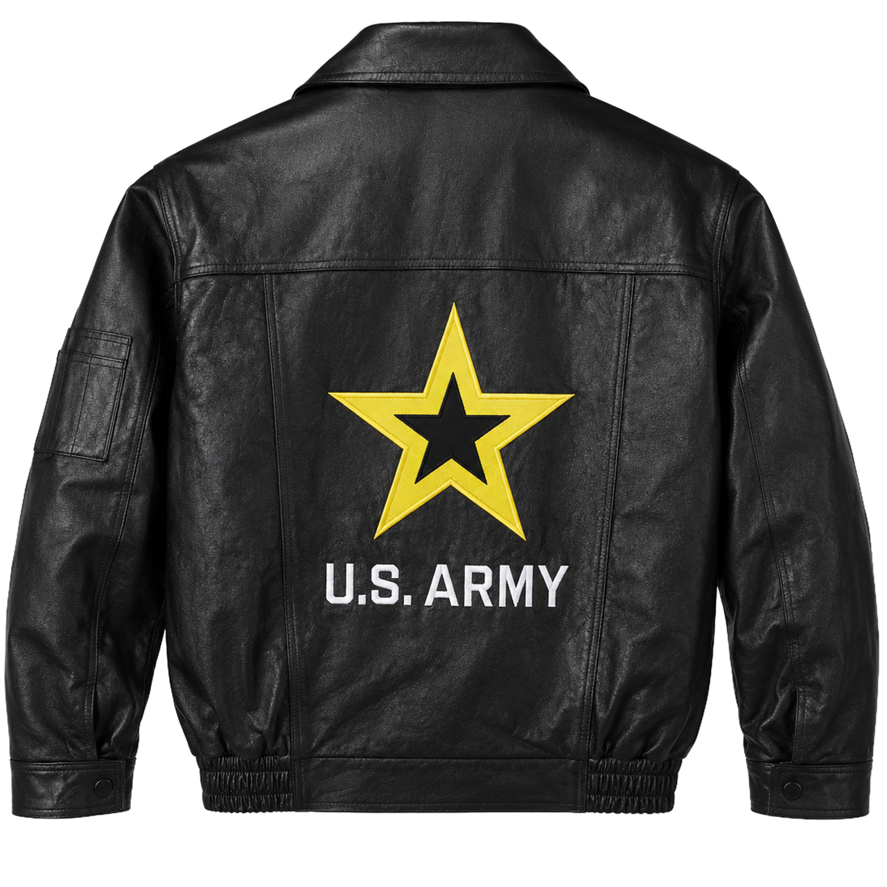 U.S. Army Leather Jacket | Official Military Outerwear – 3D