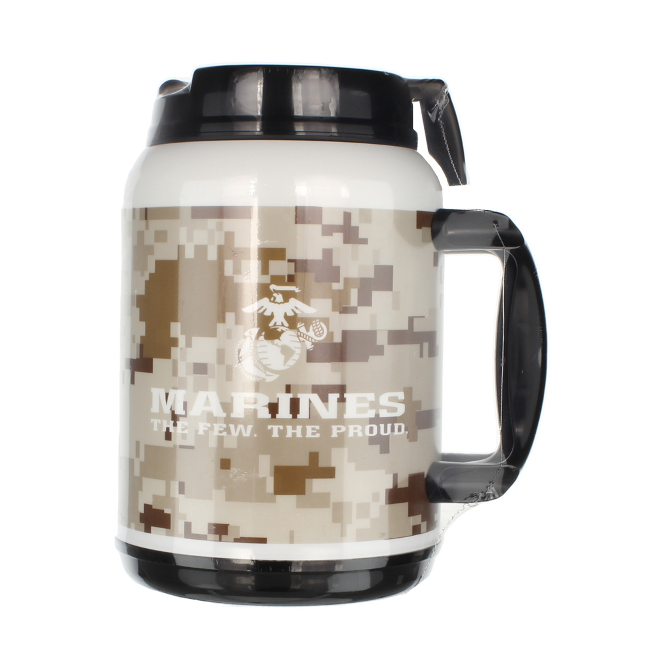 Officially Licensed - Made in the USA: US Marines 64oz Travel Mug