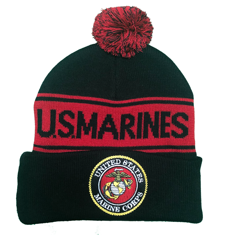 US Marines Pom Knit Beanie