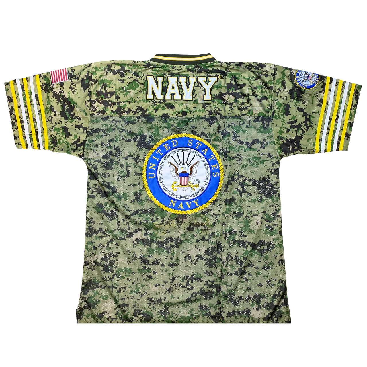 US Navy Digital Camo Embroidered Football Jersey - 3DMilitarywear.com