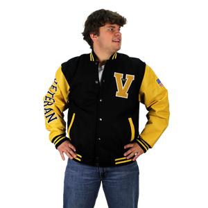 Vietnam Veteran Leather Varsity Jacket – Official Patriotic Heritage Edition
