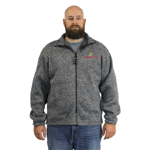 Made in the USA: US Marines Heathered Tweed Fleece Zip-Up Jacket Made in the USA: US Marines Heathered Tweed Fleece Zip-Up Jacket