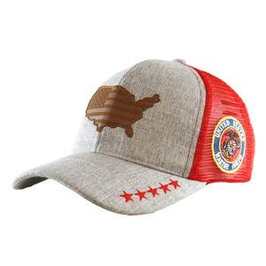 Side angle of U.S. Marines Mop Cap highlighting curved visor and breathable mesh back.