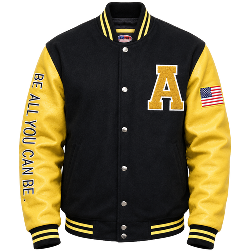 U.S. Army Leather Varsity Jacket – Official Military Heritage Collection