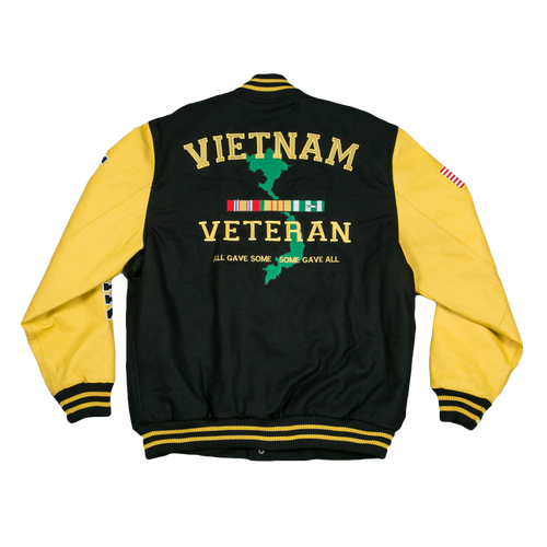 US Army Leather Varsity Jacket