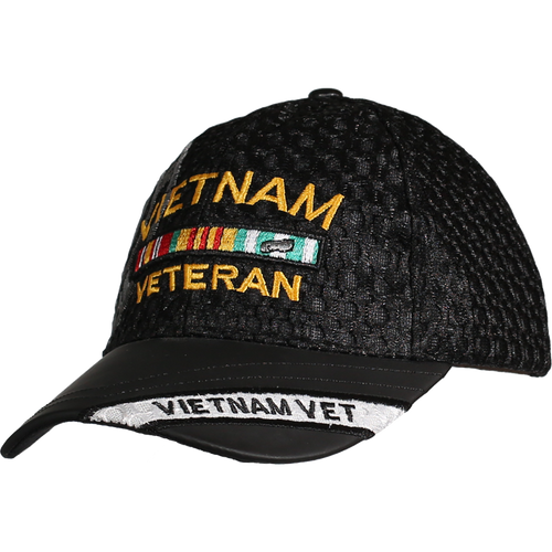 Vietnam Veteran Leather Brim Cap